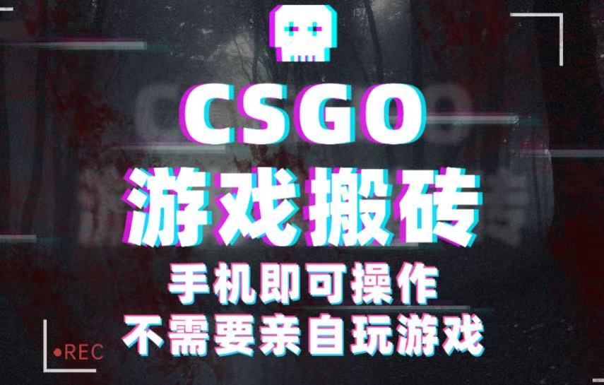 CSGO游戏挂机捡漏，单日扫货500+，年底小高峰上车可吃肉，手机即可操作兼职副业-宇文网创
