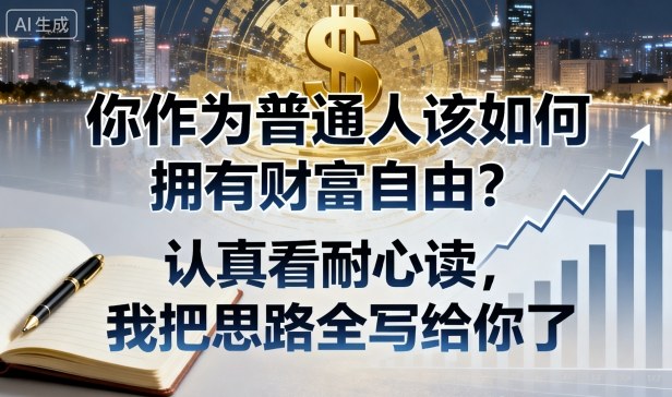 付费文章：你作为普通人该如何拥有财富自由？认真看耐心读，我把思路全写给你了-宇文网创