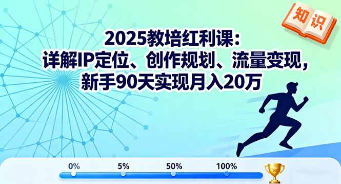 2025教培红利课：详解IP定位、创作规划、流量变现，新手90天实现月入20万-宇文网创