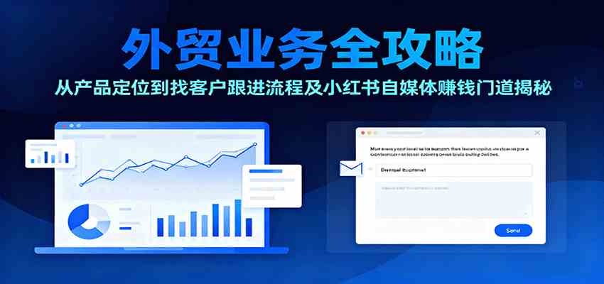 外贸业务全攻略：从产品定位到找客户跟进流程及小红书自媒体赚钱门道揭秘-宇文网创