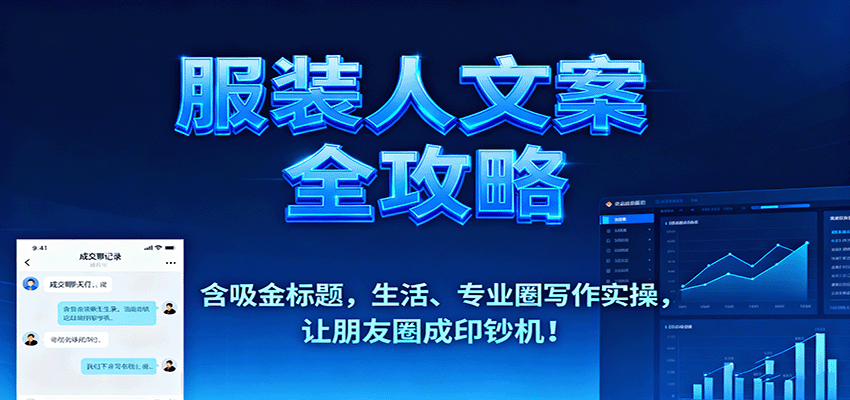 服装人文案全攻略，含吸金标题，生活、专业圈写作实操，让朋友圈成印钞机！-宇文网创