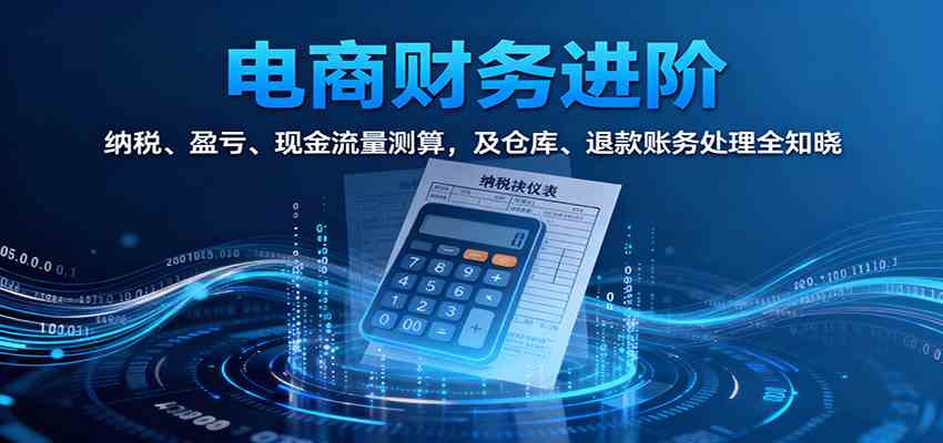 电商财务进阶：纳税、盈亏、现金流量测算，及仓库、退款账务处理全知晓-宇文网创