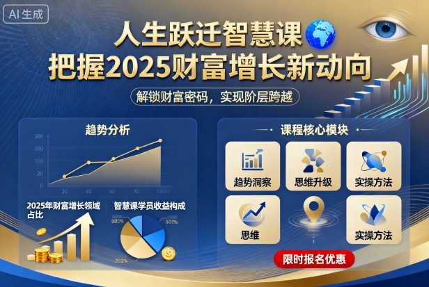 人生跃迁智慧课，把据2025财富增长新动向-宇文网创