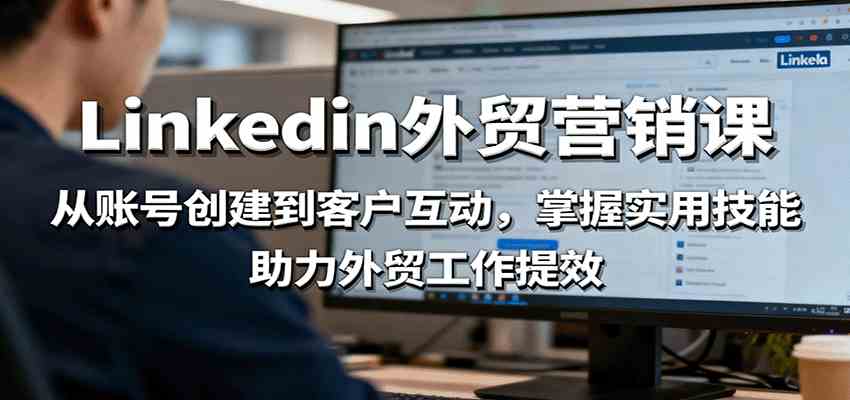 LinkedIn外贸营销课：从账号创建到客户互动，掌握实用技能，助力外贸工作提效-宇文网创