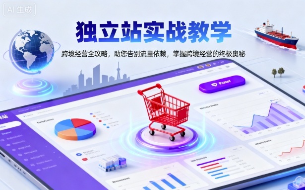 独立站实战教学，跨境经营全攻略，助您告别流量依赖，掌握跨境经营的终极奥-宇文网创