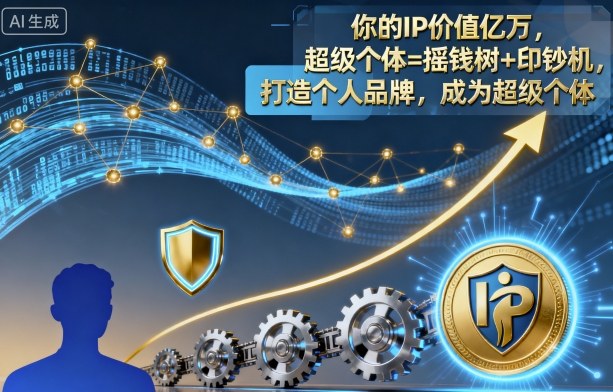 你的IP价值亿万，超级个体=摇钱树+印钞机，打造个人品牌，成为超级个体-宇文网创