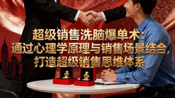 超级销售洗脑爆单术：通过心理学原理与销售场景结合,打造超级销售思维体系-宇文网创