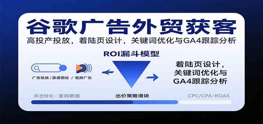 谷歌广告外贸获客，高投产投放，着陆页设计，关键词优化与GA4跟踪分析-宇文网创