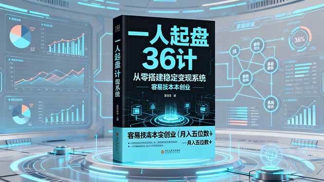 一人起盘36计：从零搭建稳定变现系统，实现低成本创业，月入五位数+-宇文网创