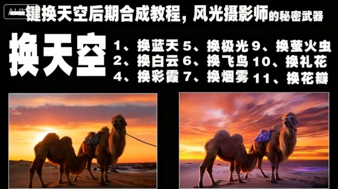 一键换天空后期合成教程，风光摄影师的秘密武器-宇文网创