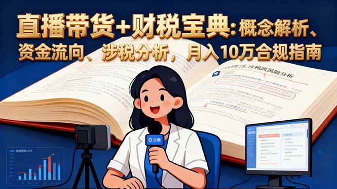 直播带货+财税宝典：概念解析、资金流向、涉税分析，月入10万合规指南-宇文网创