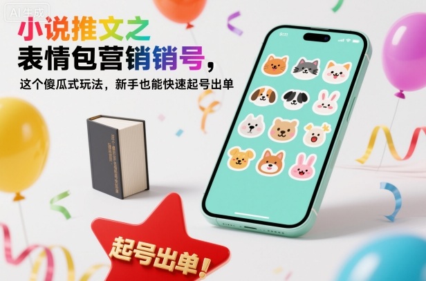 小说推文之表情包营销号，这个傻瓜式玩法，新手也能快速起号出单-宇文网创