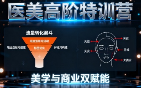 0-1000W医美高阶特训营课程，美学与商业双赋能-宇文网创