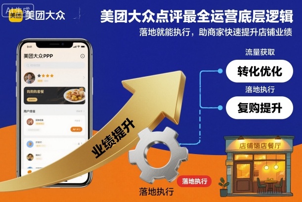 美团大众点评最全运营底层逻辑，落地就能执行，助商家快速提升店铺业绩-宇文网创