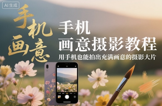 手机画意摄影教程，用手机也能拍出充满画意的摄影大片-宇文网创