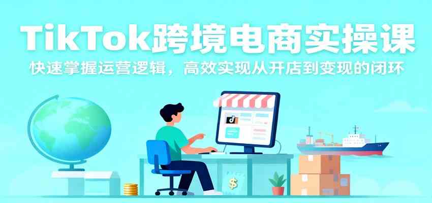 TikTok跨境电商实操课，快速掌握运营逻辑，高效实现从开店到变现的闭环-宇文网创