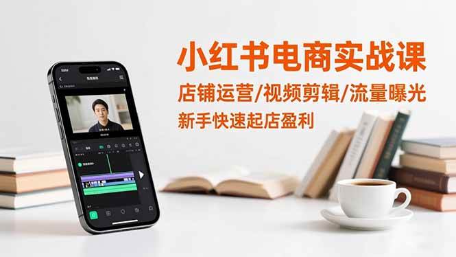 小红书电商实战课：店铺运营/视频剪辑/流量曝光，新手快速起店盈利-宇文网创