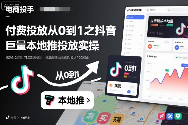 付费投放从0到1之抖音巨量本地推投放实操-宇文网创