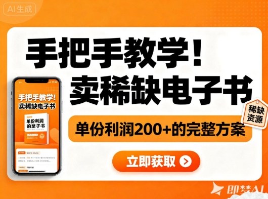 手把手教学！在小红书卖稀缺电子书，单份利润2张+的完整方案-宇文网创