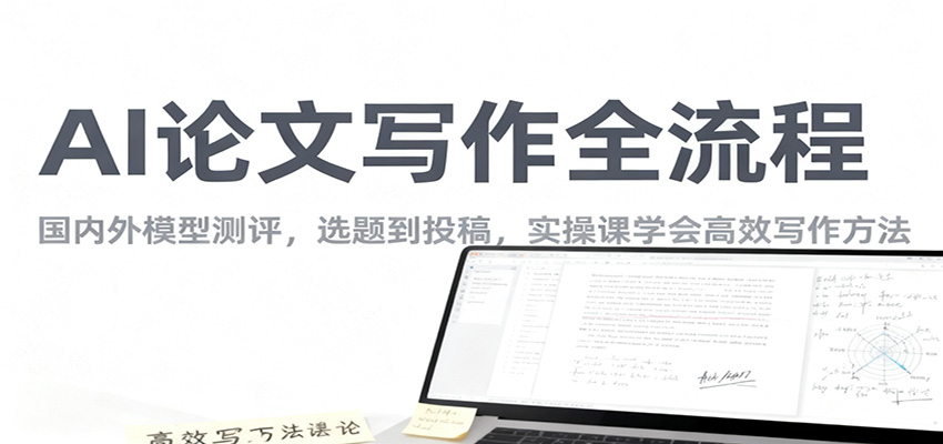 AI论文写作全流程，国内外模型测评，选题到投稿，实操课学高效写作方法-宇文网创