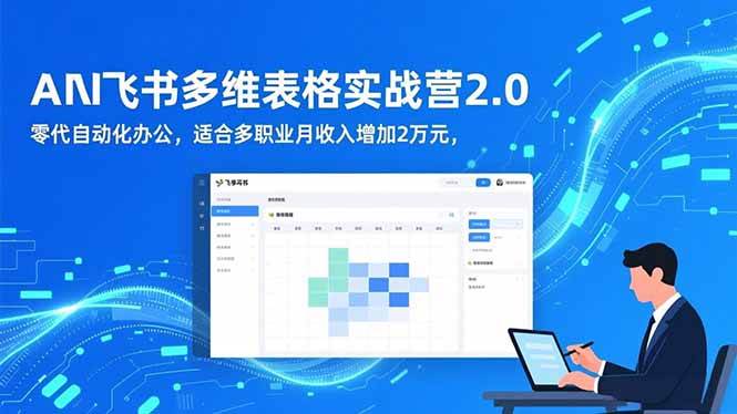 AI+飞书多维表格实战营2.0：零代码自动化办公，适合多职业月收入增加2万元-宇文网创