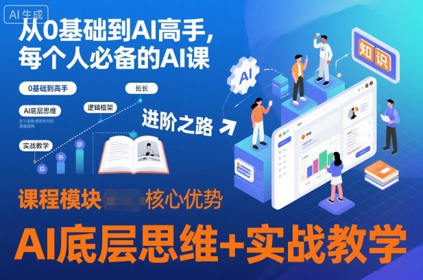 从0基础到AI高手，每个人必备的AI课，AI底层思维+实战教学-宇文网创