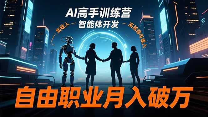 AI高手训练营3.0，ChatGPT，Midjourney，智能体开发，自由职业月入破万-宇文网创
