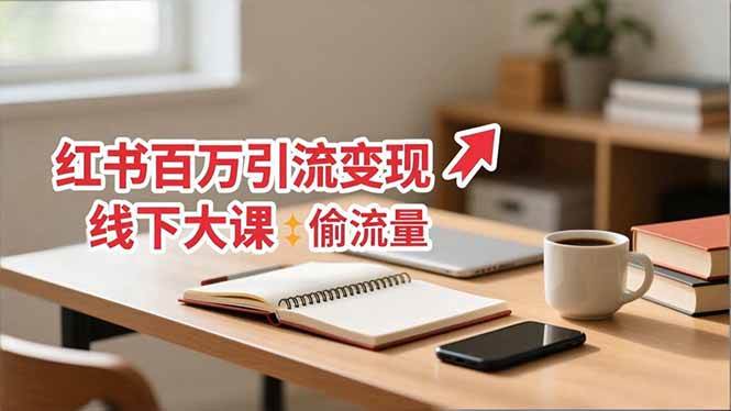 小红书百万引流变现-11月线下大课：分享从0到百万引流路径，手把手教偷流量、拿结果-宇文网创