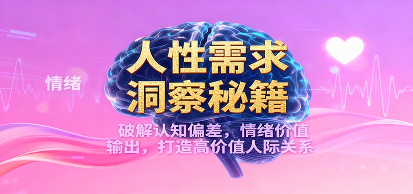 人性需求洞察秘籍，破解认知偏差，情绪价值输出，打造高价值人际关系-宇文网创
