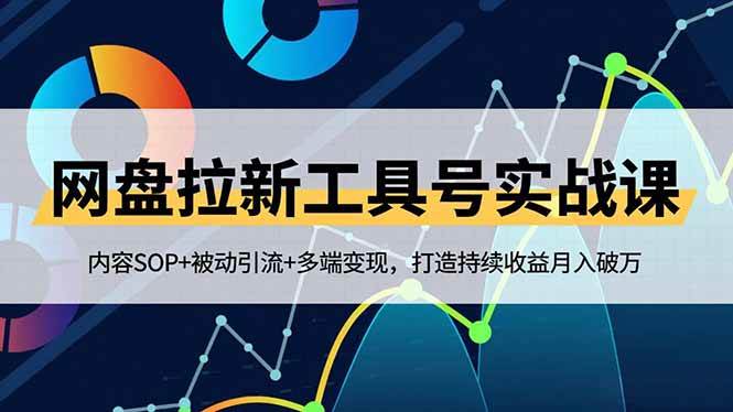 网盘拉新工具号实战课，内容SOP+被动引流+多端变现，打造持续收益月入破万-宇文网创