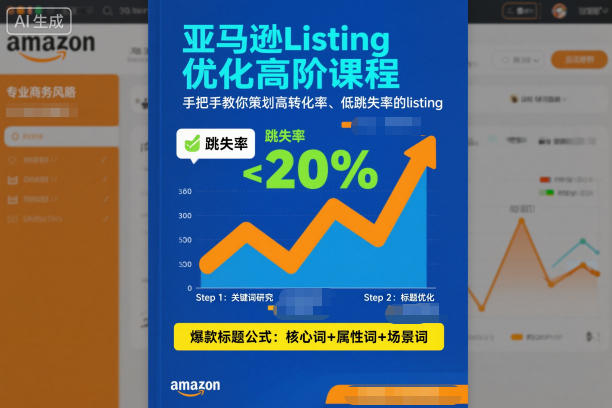 亚马逊Listing优化高阶课程，手把手教你策划高转化率、低跳失率的listing-宇文网创