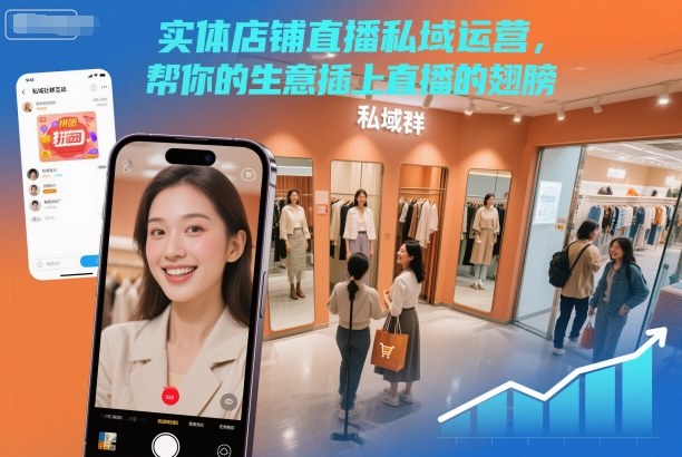 实体店铺直播私域运营，帮你的生意插上直播的翅膀-宇文网创