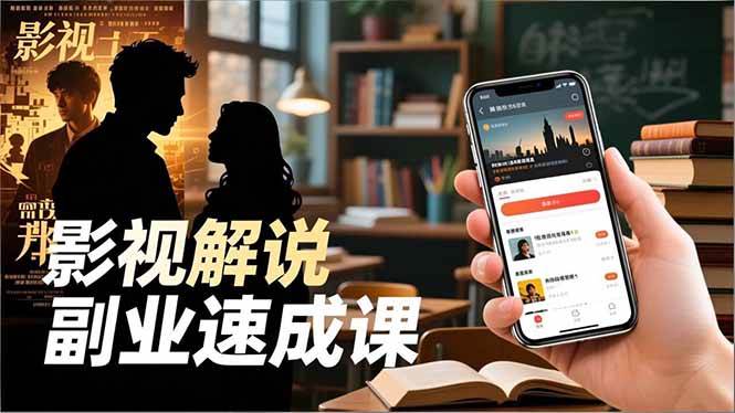 Tk影视解说副业速成课，软件安装、全流程实操、爆款预设，新手两周变现-宇文网创