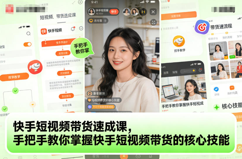 快手短视频带货速成课，手把手教你掌握快手短视频带货的核心技能-宇文网创