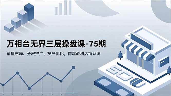 万相台无界三层操盘课-75期，销量布局、分层推广、投产优化，构建盈利店铺系统-宇文网创
