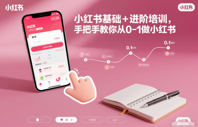 小红书基础+进阶培训，手把手教你从0-1做小红书-宇文网创