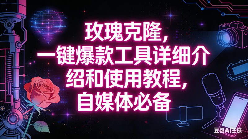 玫瑰克隆工具，自媒体必备神器，一键爆款，详细介绍和使用教程-宇文网创