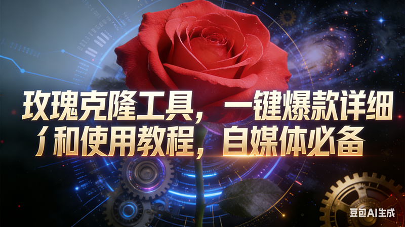 玫瑰克隆工具，鲁大魔ai，自媒体必备神器，一键爆款，详细介绍，和使用教程-宇文网创