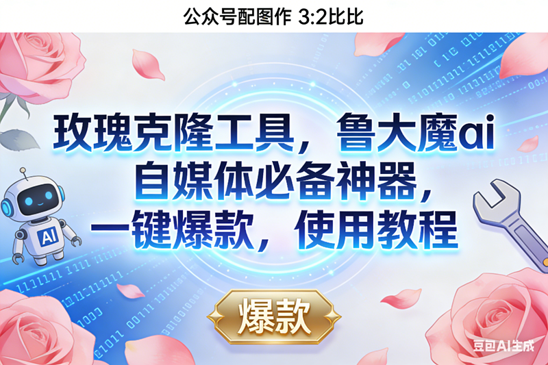 玫瑰克隆神器，鲁大魔ai，自媒体必备，一键爆款工具，详细介绍，和使用教程-宇文网创