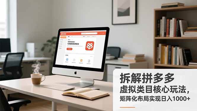 拆解拼多多虚拟类目核心玩法，矩阵化布局实现日入1000+-宇文网创