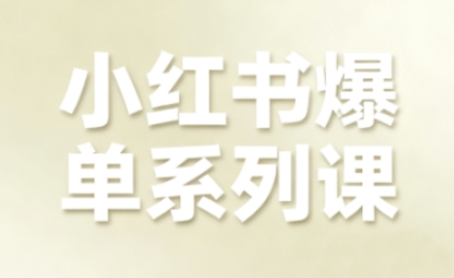 小红书爆单系列课，聚焦小红书电商全链路增长（更新）-宇文网创