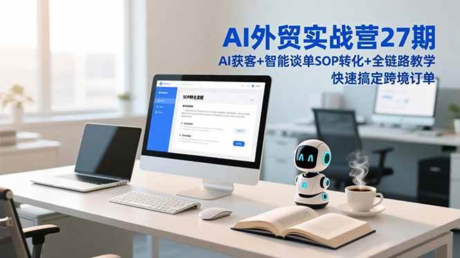AI外贸实战营27期，AI获客+智能谈单+SOP转化+全链路教学，快速搞定跨境订单-宇文网创