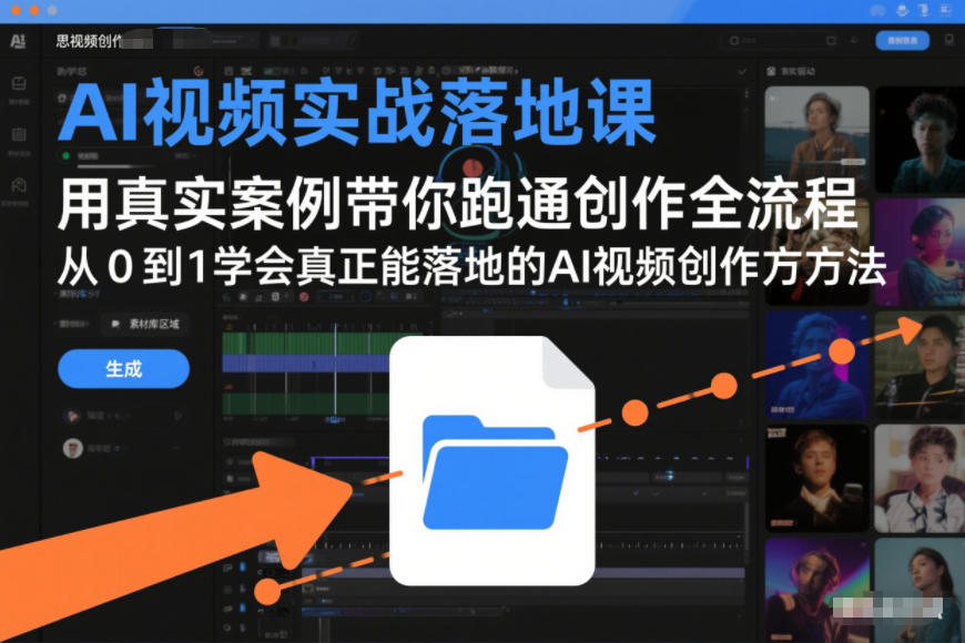 AI视频实战落地课，用真实案例带你跑通创作全流程，从0到1学会真正能落地的AI视频创作方法-宇文网创