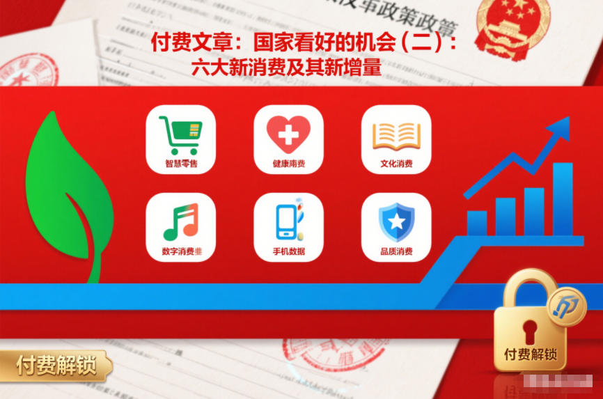 付费文章：国家看好的机会(二)：六大新消费及其新增量-宇文网创