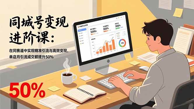 同城号变现进阶课：在同城赛道中实现精准引流与高效变现，单店月引流成交额提升50%-宇文网创