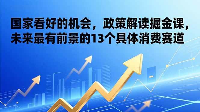 某付费文章：国家看好的机会，政策解读掘金课，未来最有前景的13个具体消费赛道-宇文网创