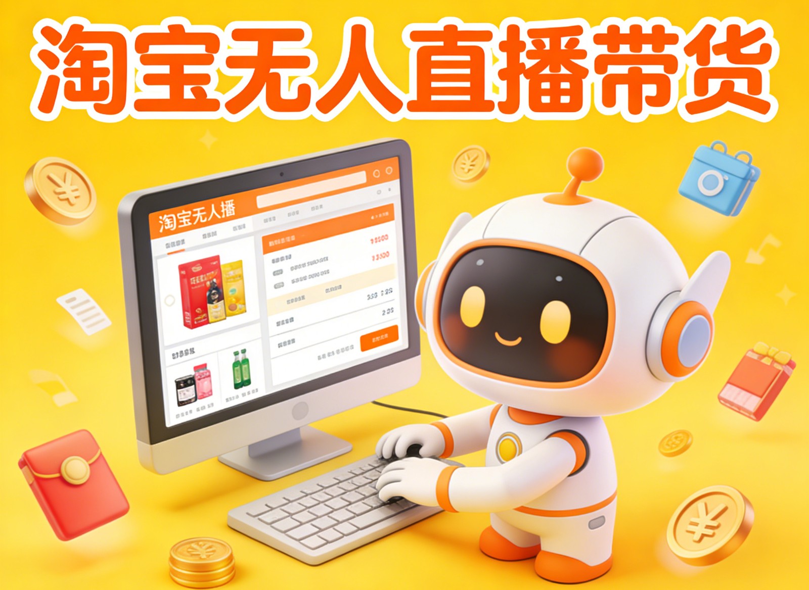 淘宝无人直播带货，24小时自动卖货，月佣金1W+，不违规不封号，不用露脸-宇文网创