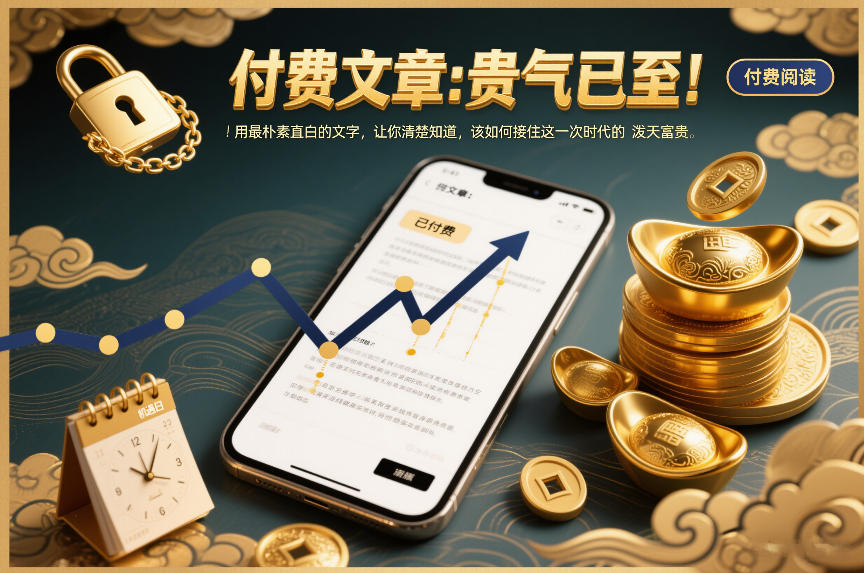 付费文章：贵气已至！用最朴素直白的文字，让你清楚知道，该如何接住这一次时代的泼天富贵-宇文网创