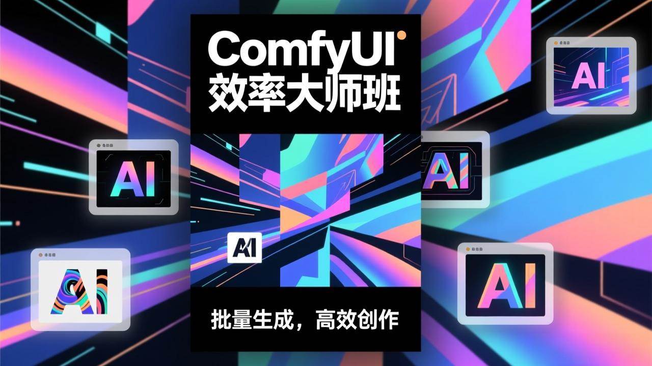 ComfyUI效率大师班：工作流搭建，批量生成，将个人AI出图效率提升5-10倍，月接单收入1-3万-宇文网创