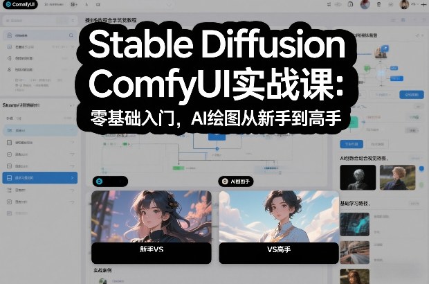 Stable Diffusion ComfyUI实战课：零基础入门，AI绘图从新手到高手-宇文网创